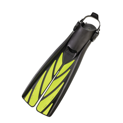 Atomic Aquatics Splitfin Open Heel Fins Yellow | Diving Sports Canada | Vancouver