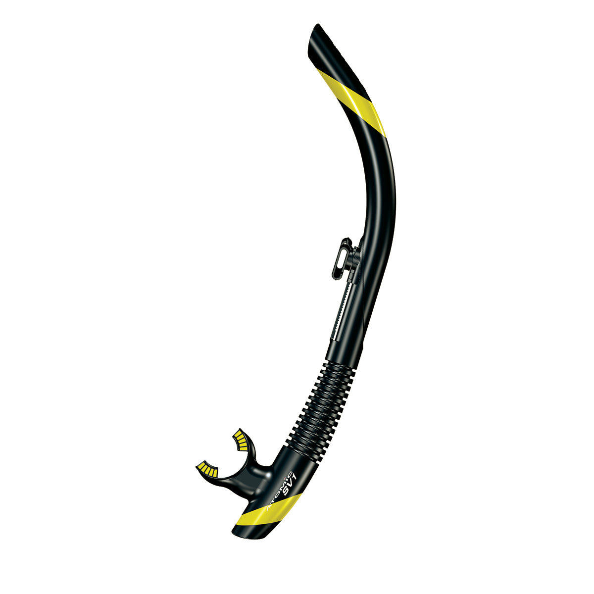 Atomic Aquatics SV1 Flex Snorkel Black/Yellow | Diving Sports Canada | Vancouver
