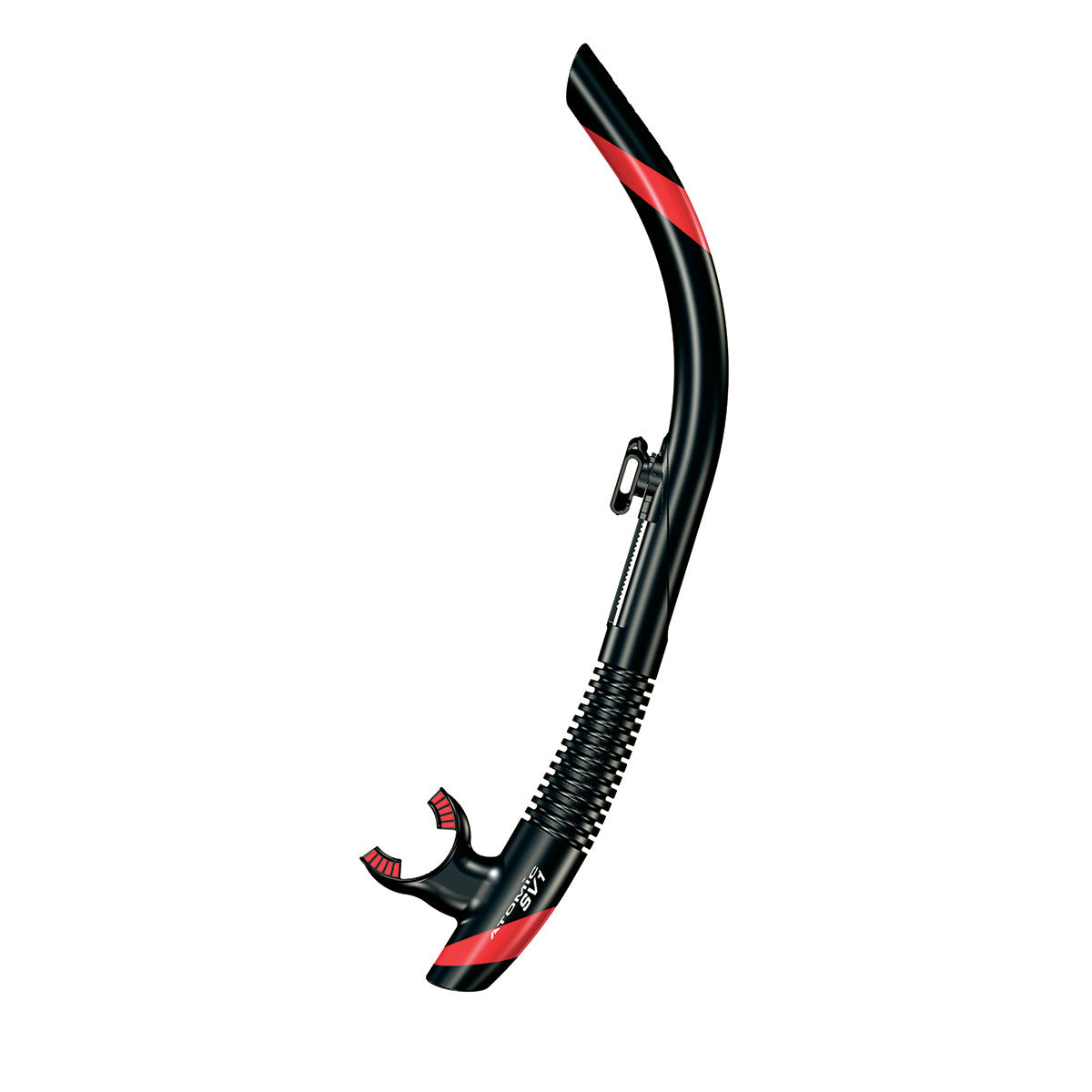 Atomic Aquatics SV1 Flex Snorkel Black/Red | Diving Sports Canada | Vancouver