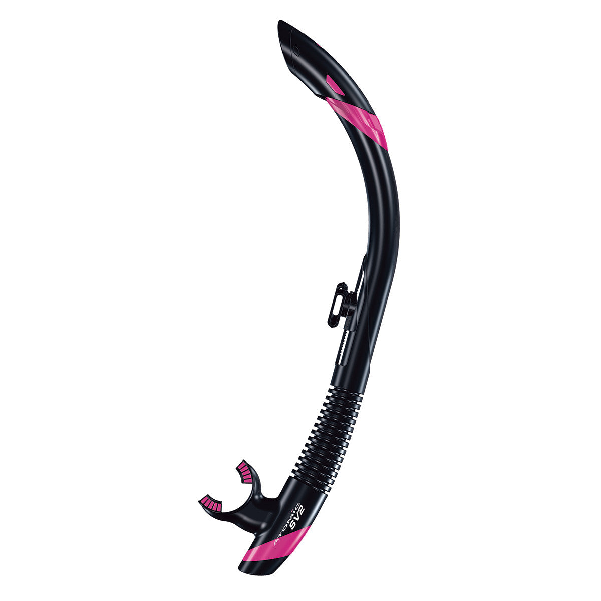 Atomic Aquatics SV2 Flex Snorkel Black/Pink | Diving Sports Canada | Vancouver