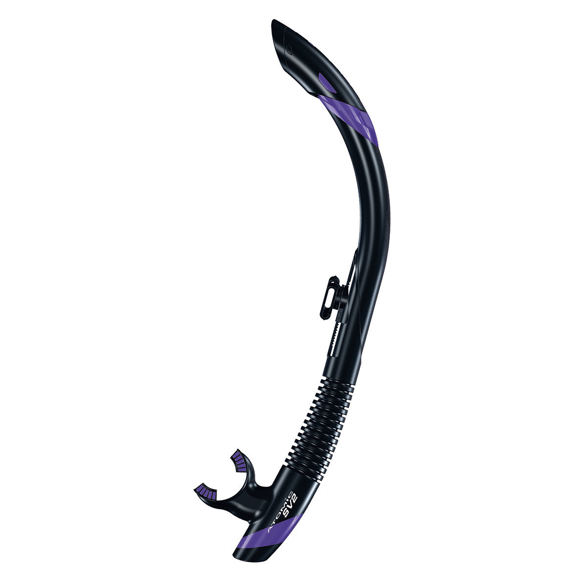 Atomic Aquatics SV2 Flex Snorkel Black/Purple | Diving Sports Canada | Vancouver