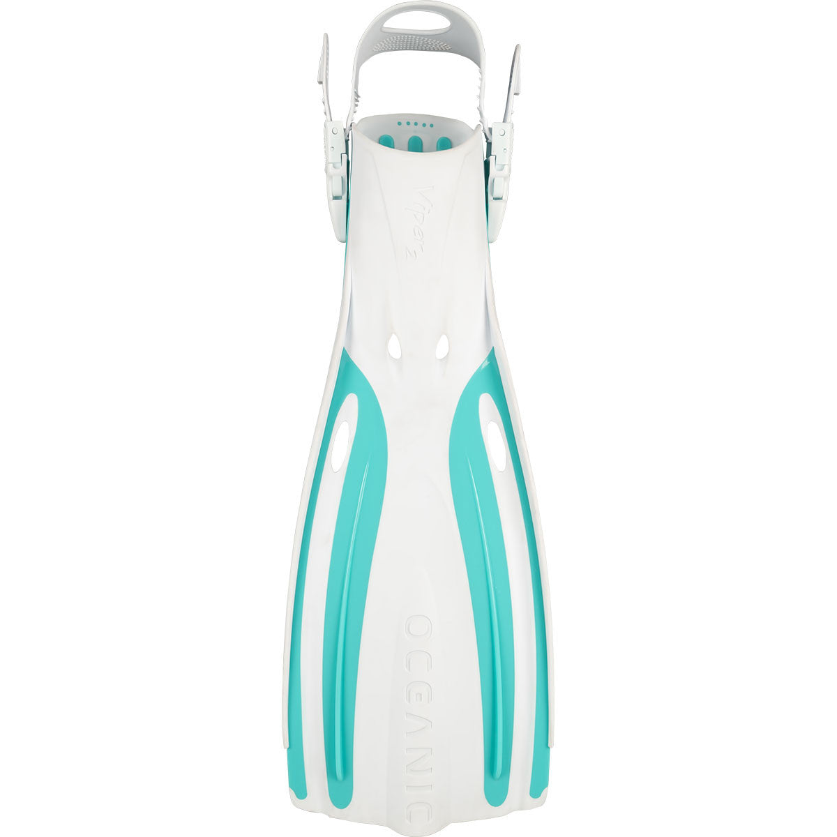 Oceanic Viper 2 Open Heel Fins White/Aqua | Diving Sports Canada | Vancouver
