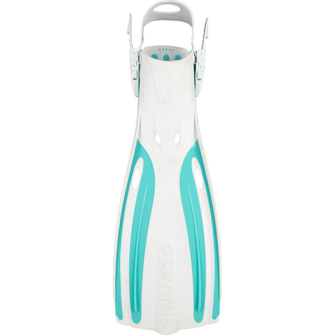 Oceanic Viper 2 Open Heel Fins White/Aqua | Diving Sports Canada | Vancouver