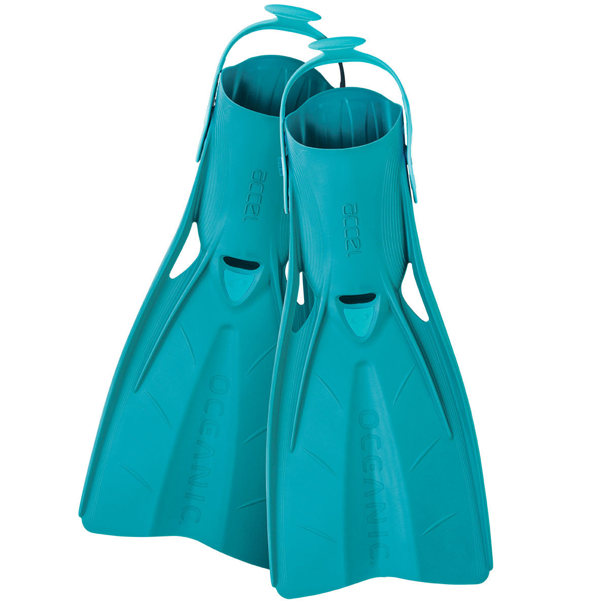 Oceanic Accel Fin Open Heel Fins Aqua | Diving Sports Canada | Vancouver
