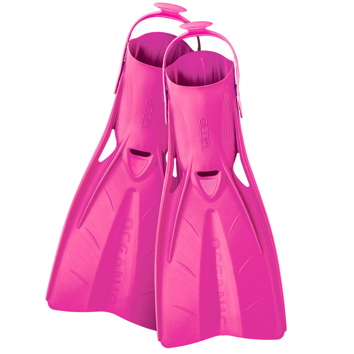Oceanic Accel Open Heel Fins Pink | Diving Sports Canada | Vancouver