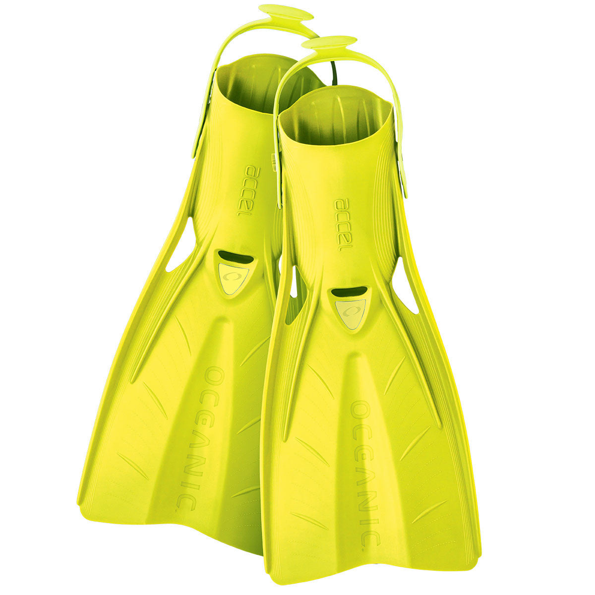 Oceanic Accel Open Heel Fins Yellow | Diving Sports Canada | Vancouver