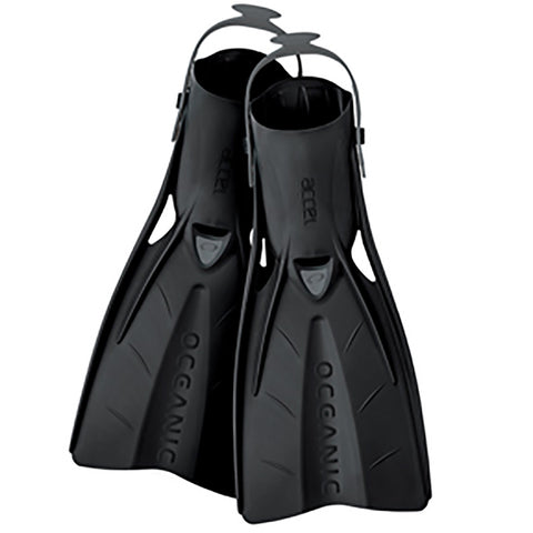 Oceanic Accel Fin Open Heel Fins Black | Diving Sports Canada | Vancouver