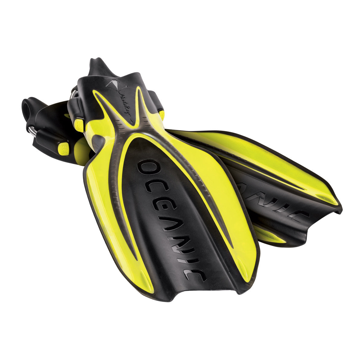 Oceanic Manta Ray Open Heel Fins Yellow/Black | Diving Sports Canada | Vancouver