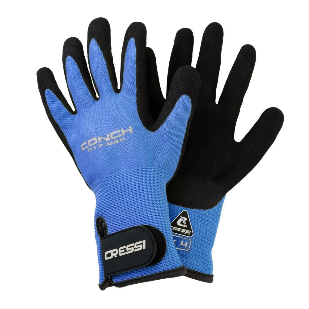 Cressi Conch Gloves Blue | Diving Sports Canada | Vancouver