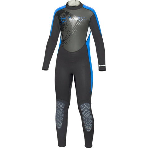 Bare 5/4mm Manta Kids Full Wetsuit Blue | Diving Sports Canada | Vancouver
