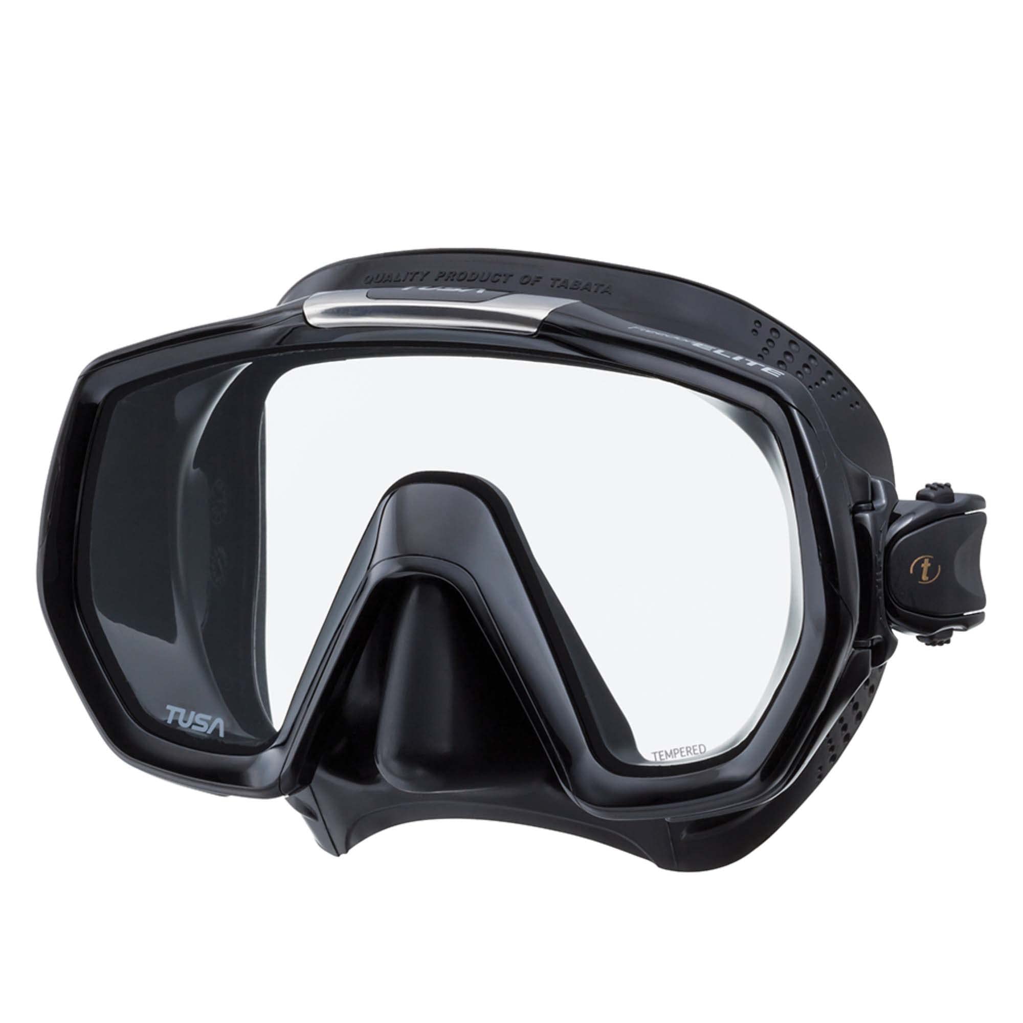 Tusa Freedom Elite Mask Black/Black | Diving Sports Canada | Vancouver