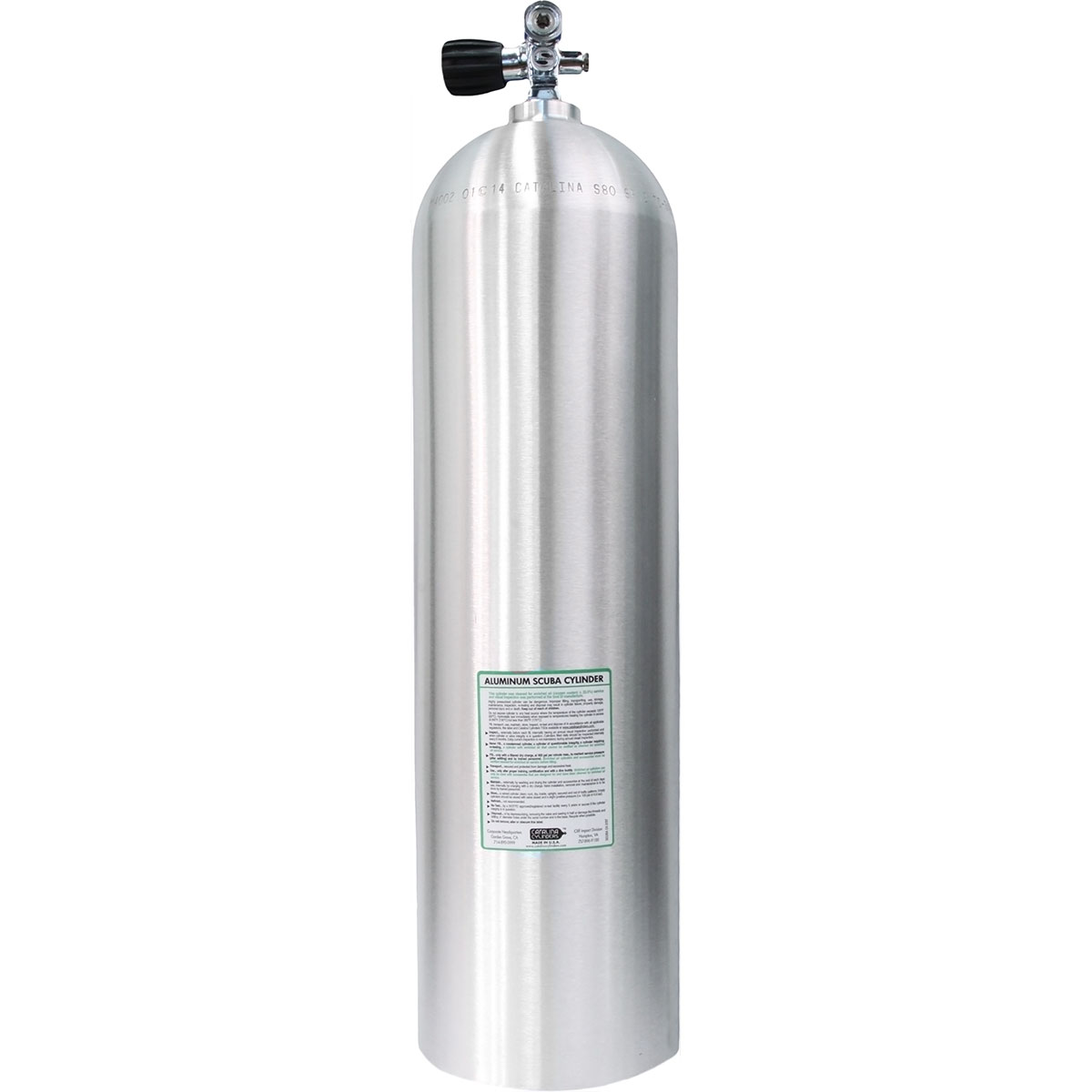 Catalina 80 Cubic Foot Aluminum Tank with Pro Valve | Diving Sports Canada | Vancouver