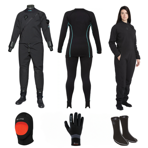 Bare Ultimate Aqua-Trek 1 Tech Women's Drysuit Package | Diving Sports Canada | Vancouver
