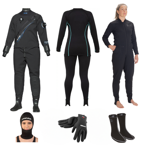 Bare Start Up Trilam Tech Dry Drysuit Women's Package | Diving Sports Canada | Vancouver