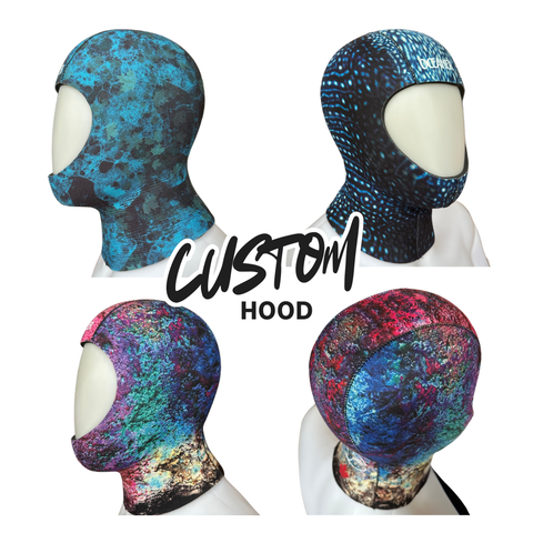 Oceaner 8mm Chromaprint Custom Yamamoto Drysuit Hood | Diving Sports Canada | Vancouver