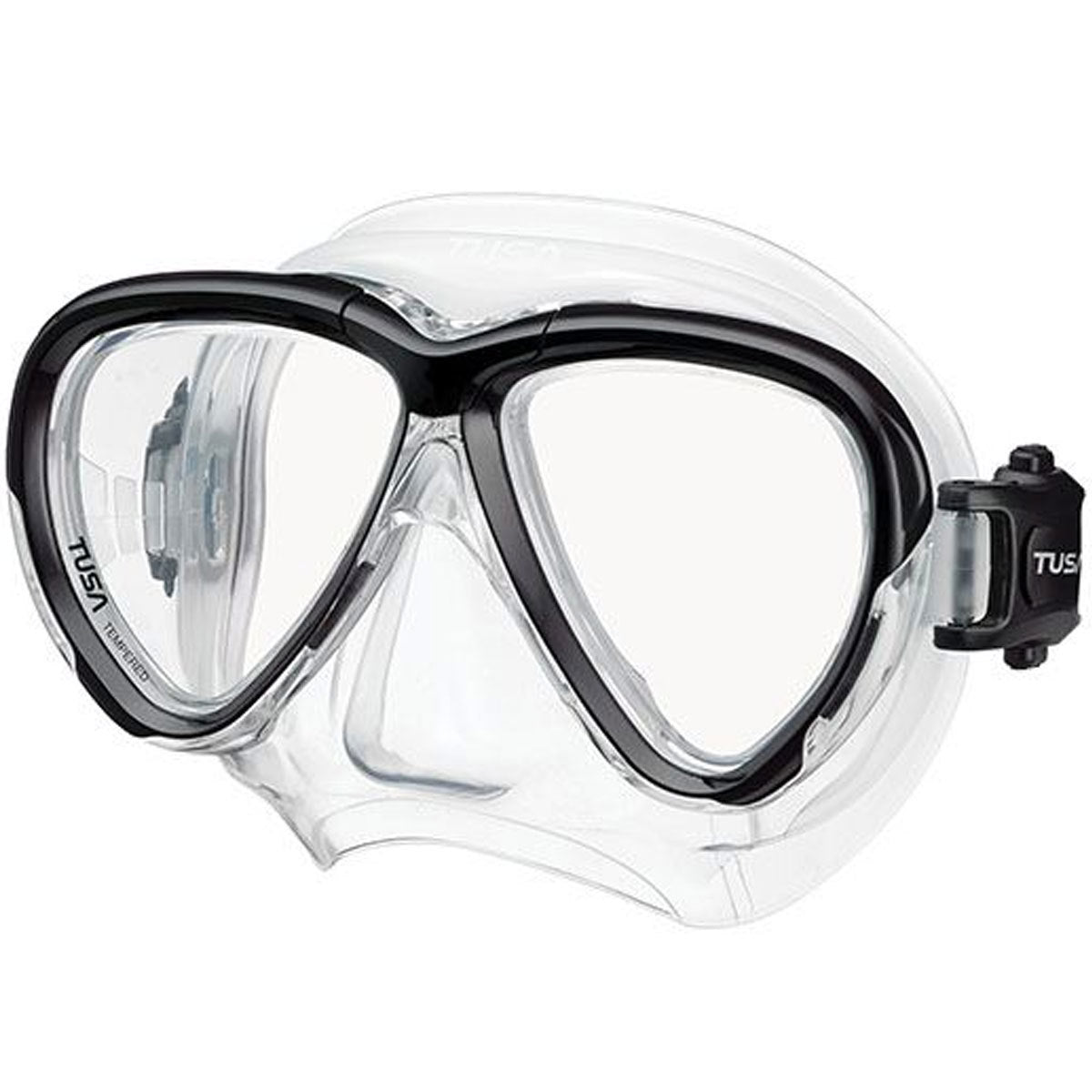 Tusa Intega Mask Clear/Black | Diving Sports Canada | Vancouver