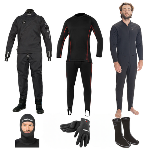 Bare Start Up Aqua-Trek 1 Tech Men's Drysuit Package | Diving Sports Canada | Vancouver