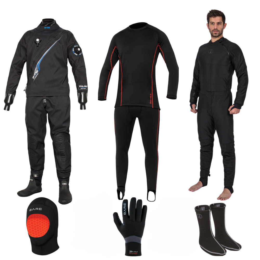 Bare Ultimate Trilam Tech Dry Men's Drysuit Package | Diving Sports Canada | Vancouver