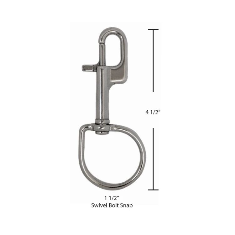 Scuba Force Ergonomic Stainless Steel Swivel Bolt Snap 4.5” | Diving Sports Canada | Vancouver