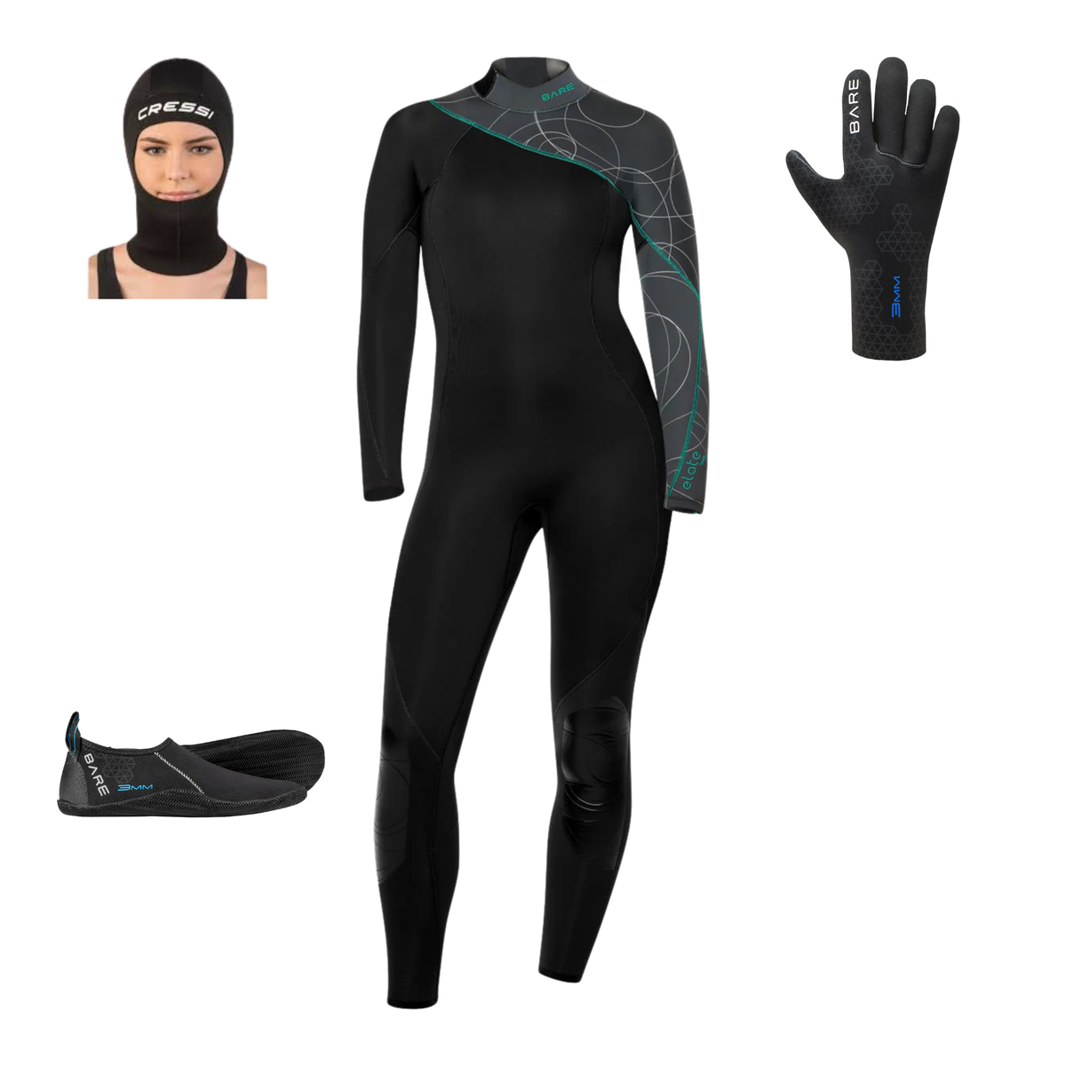 Bare Elate 3mm Women's Full Wetsuit Package | Diving Sports Canada | Vancouver