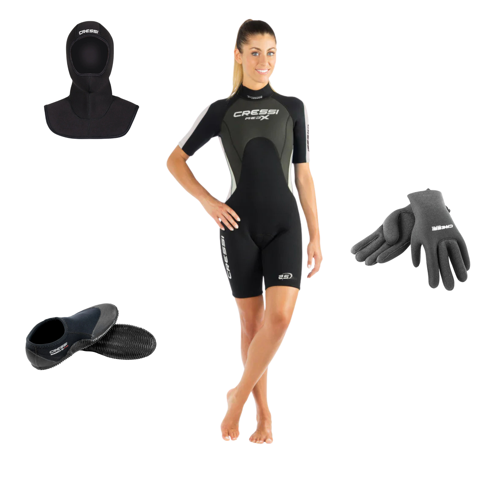 Cressi 2.5mm Women's Shorty Wetsuit Package | Diving Sports Canada | Vancouver