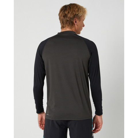 Rip Curl Shock Long Sleeve UPF Black Marle | Diving Sports Canada | Vancouver
