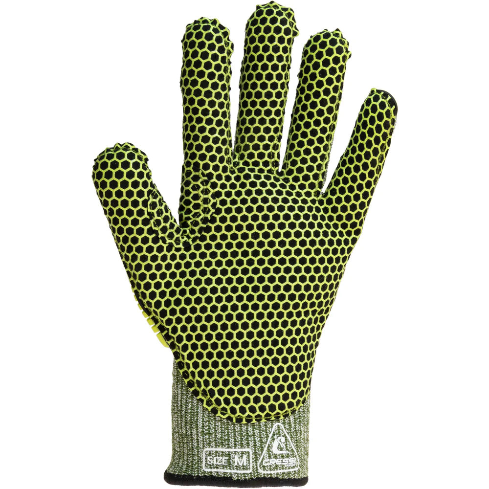 Cressi HEX Grip Gloves Lime | Diving Sports Canada | Vancouver