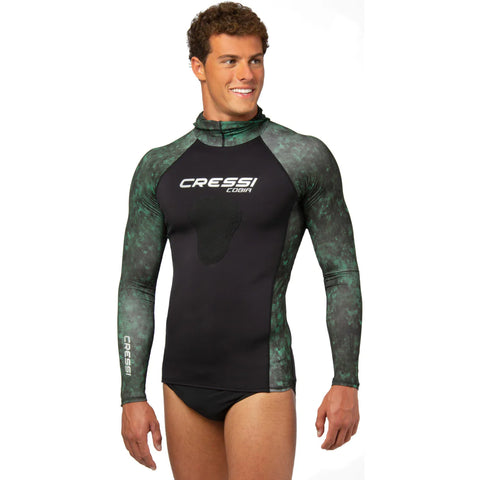 Cressi Cobia Rashguard Shirt Camo Green | Diving Sports Canada | Vancouver