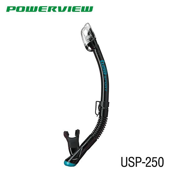 Tusa Sport Powerview Adult Dry Snorkeling Combo Black/Ocean Green | Diving Sports Canada | Vancouver