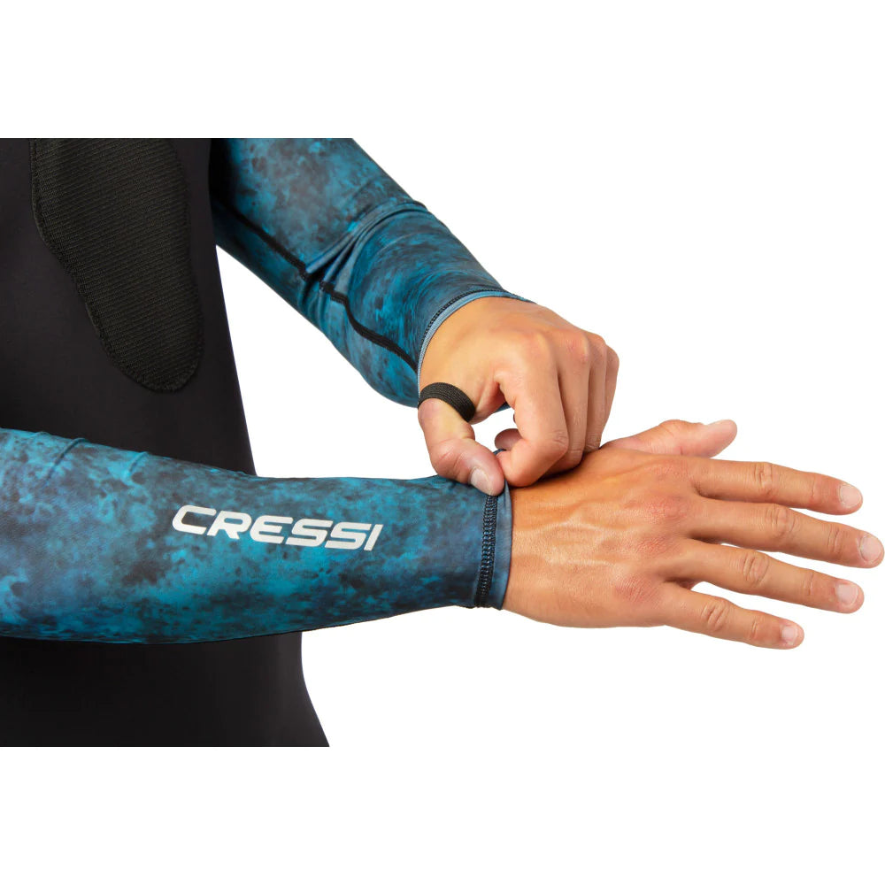 Cressi Cobia Rashguard Shirt Camo Blue | Diving Sports Canada | Vancouver