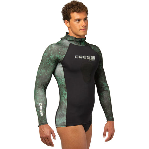 Cressi Cobia Rashguard Shirt Camo Green | Diving Sports Canada | Vancouver