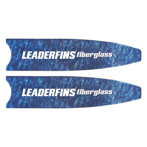 Leaderfins Fiberglass Freediving Stereoblades Blue Camo | Diving Sports Canada | Vancouver