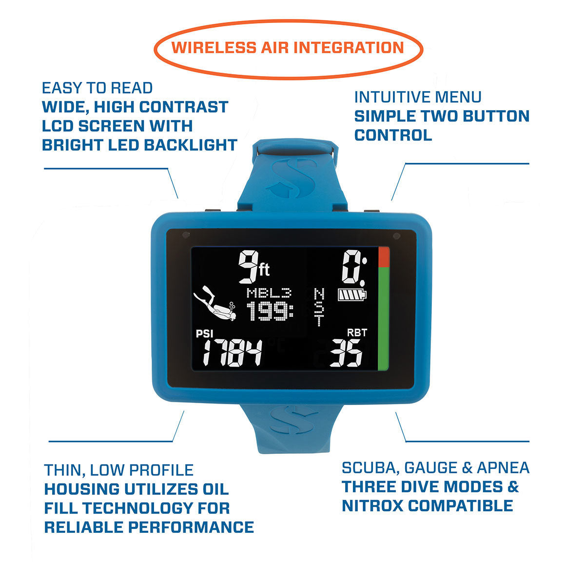 Scubapro Luna 2.0 Air Integrated Computer | Diving Sports Canada | Vancouver