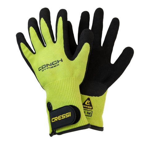 Cressi Conch Dyfiber Gloves Lime | Diving Sports Canada | Vancouver