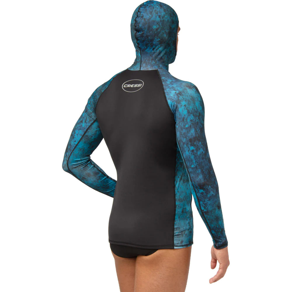 Cressi Cobia Rashguard Shirt Camo Blue | Diving Sports Canada | Vancouver