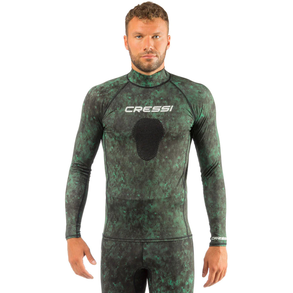 Cressi Hunter RashGuard Shirt Top Green Camo | Diving Sports Canada | Vancouver