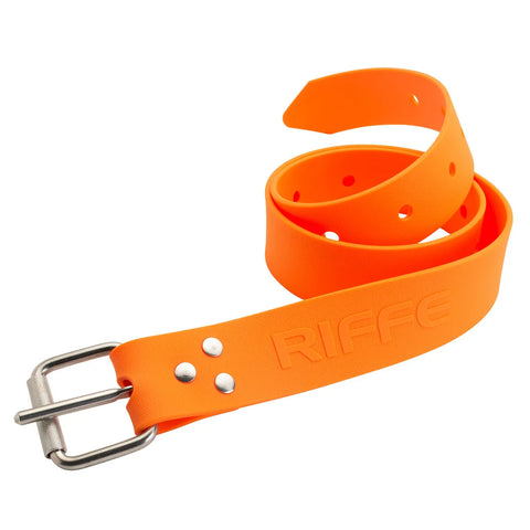 Riffe Silicone Marseilles Weight Belt Safety Orange | Diving Sports Canada | Vancouver