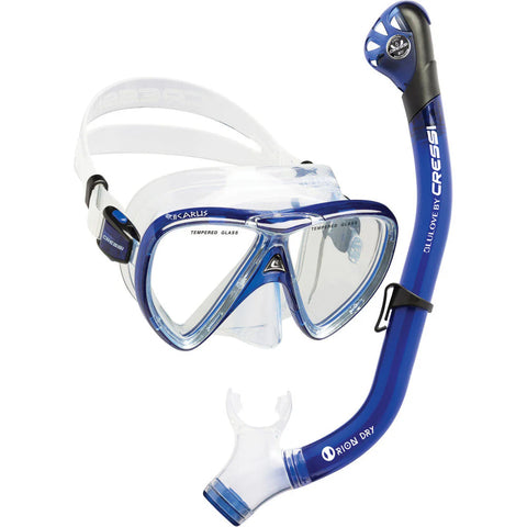 Cressi Ocean Snorkelling Combo Translucent Cobalt | Diving Sports Canada | Vancouver